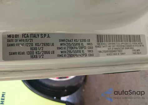 2021 Ram Promaster City Tradesman Slt from USA, damaged, VIN ZFBHRFBB6M6V73632